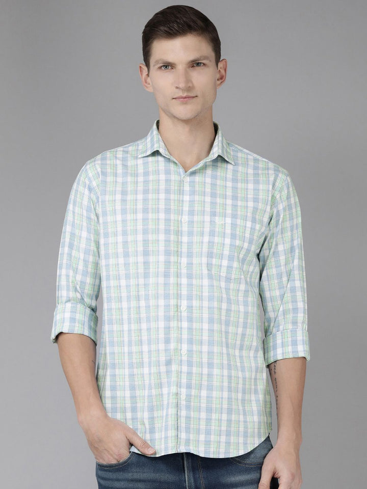Park Avenue Slim Fit Checked Pure Cotton Casual Shirt