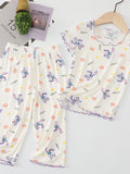 YK Girls Printed T-shirt with Trousers