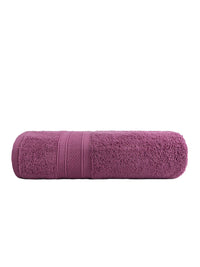 MYTRIDENT Purple Solid 500 GSM Pure Cotton Bath Towel