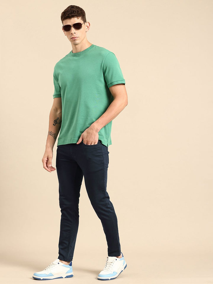 Being Human Men Skinny Fit Mid-Rise Stretchable Cropped Jeans