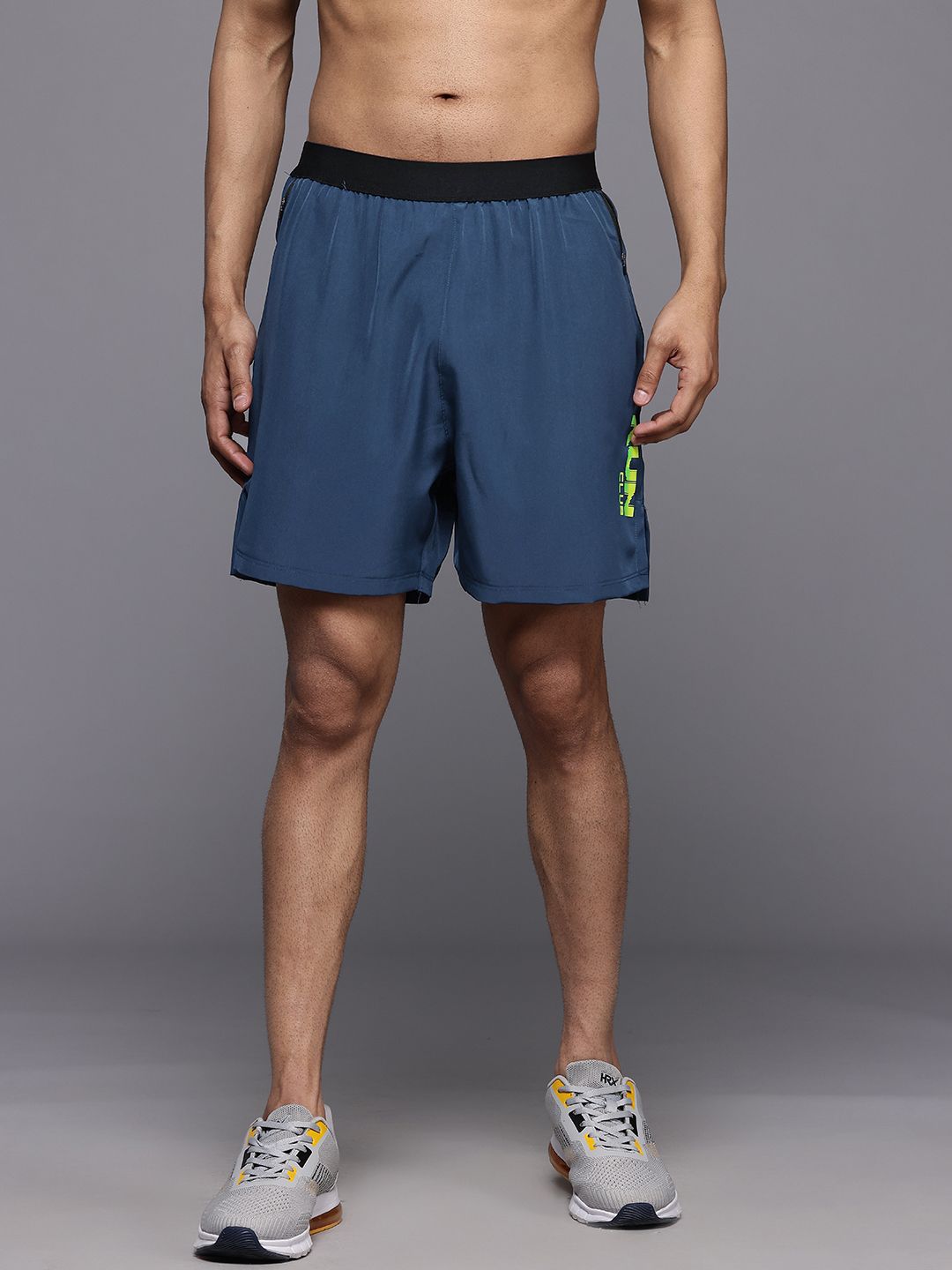 HRX by Hrithik Roshan Men Typography Printed Rapid-Dry Running Sports Shorts