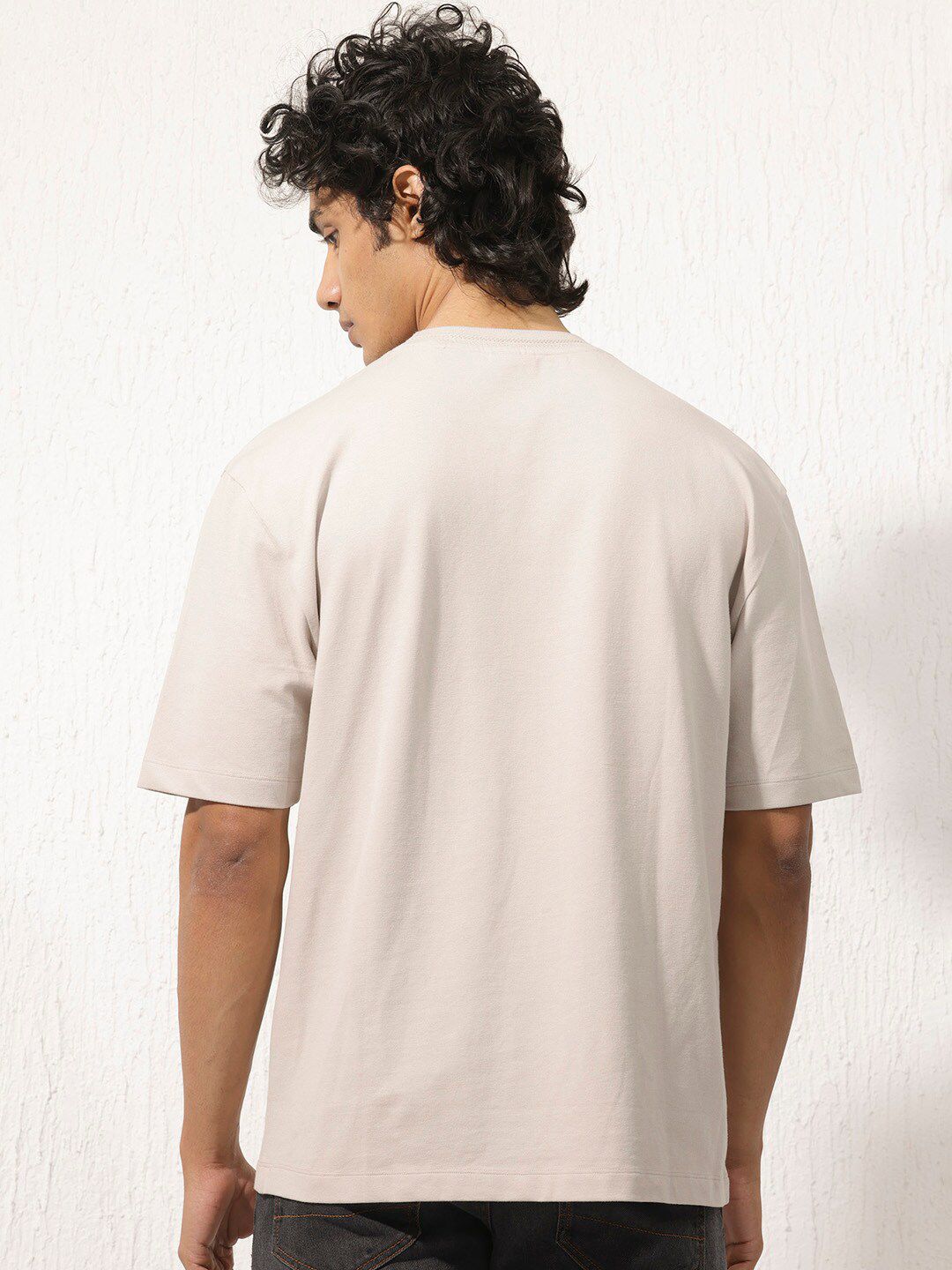 RARE RABBIT Men Heros Round Neck Cotton Slim Fit T-Shirt