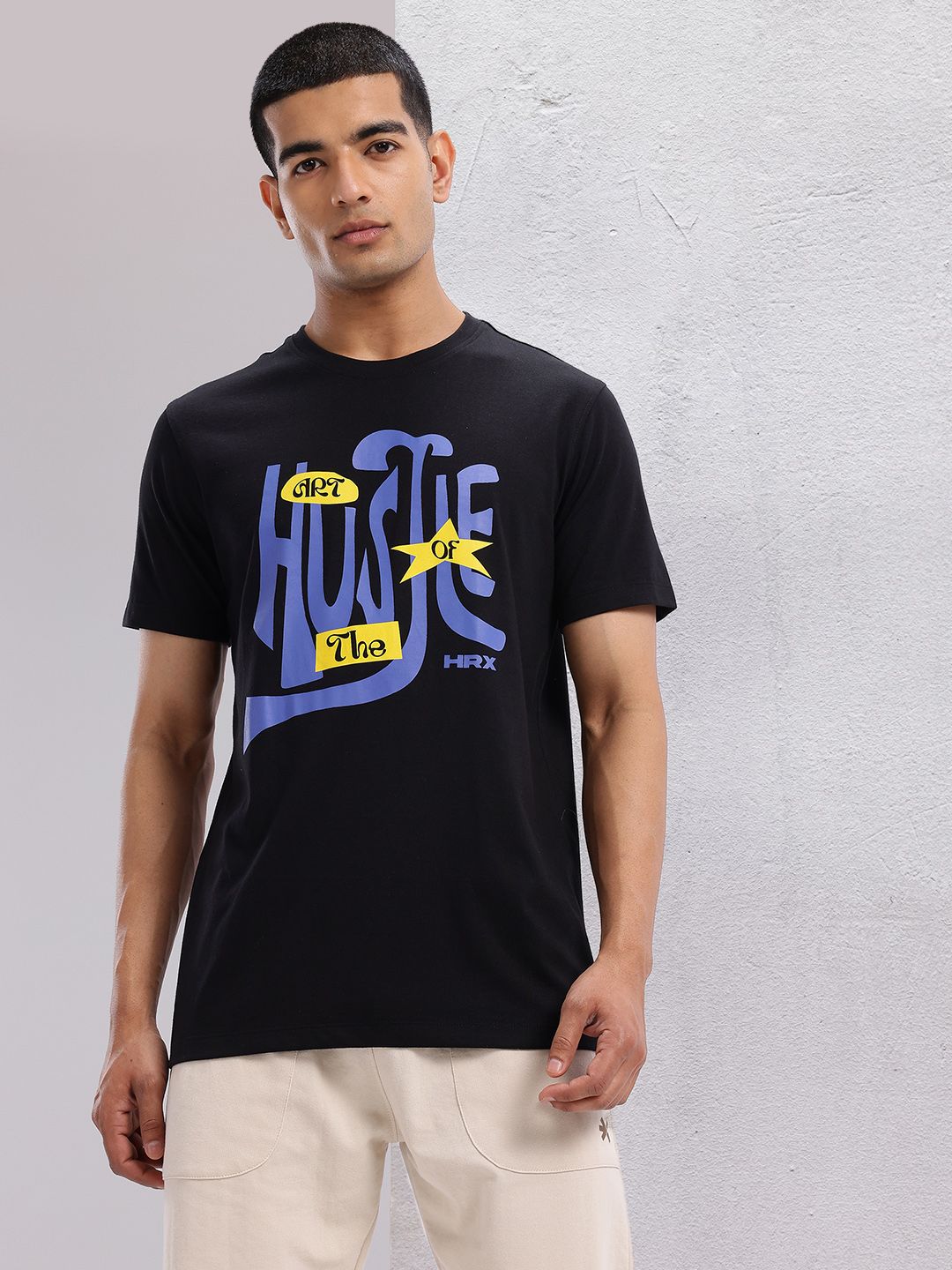 HRX by Hrithik Roshan Typography Printed T-shirt