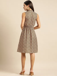 all about you Olive Green & Pink Floral Smocked Dress