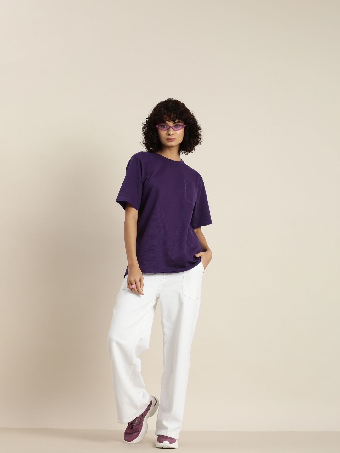 DILLINGER Womens Honeycomb Structure Oversized Tshirt