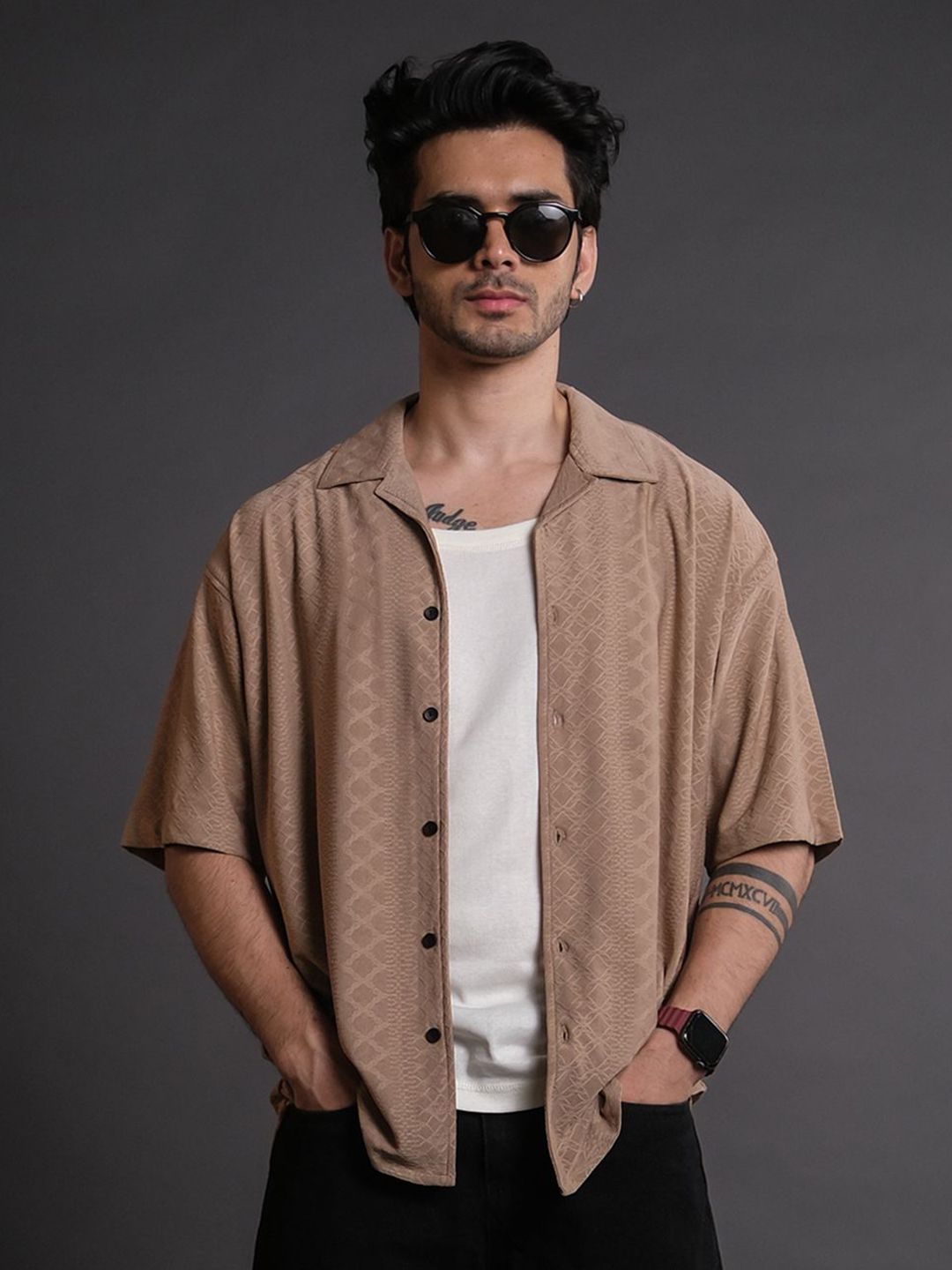 Powerlook Men Opaque Striped Casual Shirt
