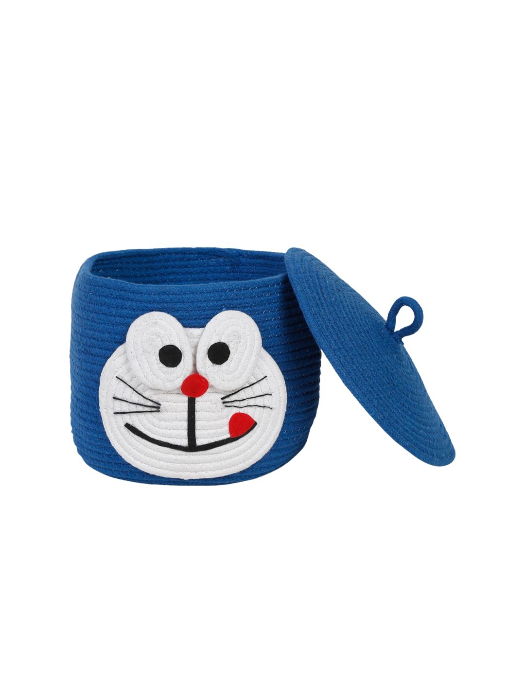 Hosta Home Kids Blue & White Cartoon Face Pure Cotton Laundry Bag