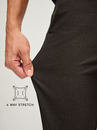 THE BEAR HOUSE Men Solid 4 Way Stretch Slim Fit Formal Trouser