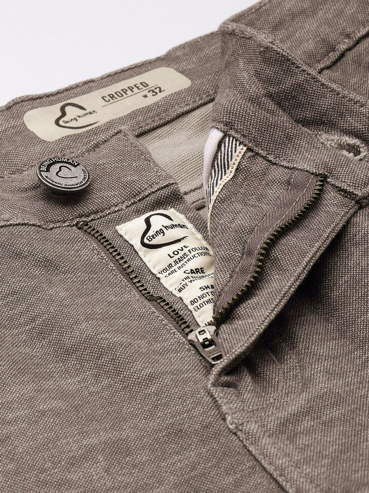 Being Human Men Skinny Cropped  Fit Light Fade Stretchable Jeans