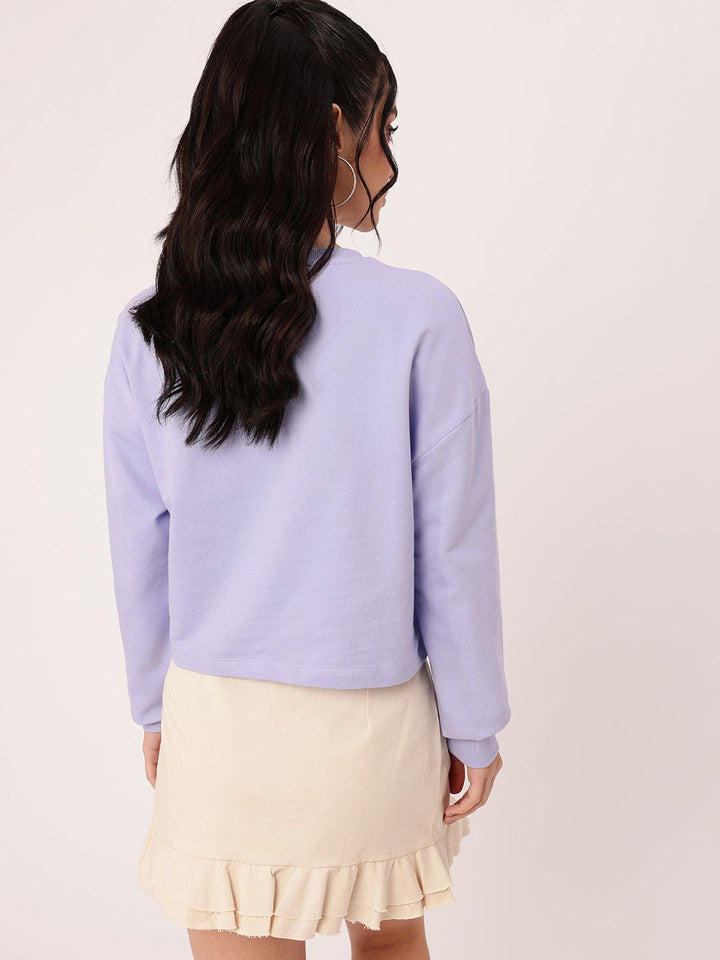 DressBerry Printed Cotton Terry Relaxed Fit Sweatshirts