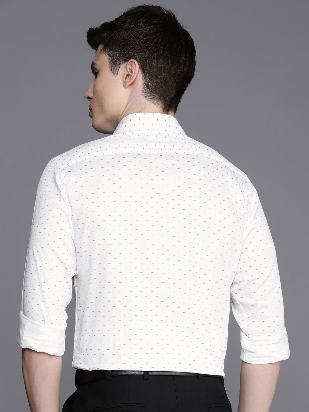 Raymond Slim Fit Printed Pure Cotton Formal Shirt