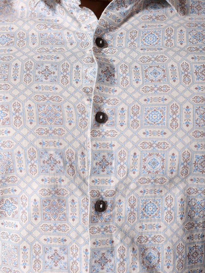 The Indian Garage Co Men Slim Fit Indie Printed Resortwear Shirt