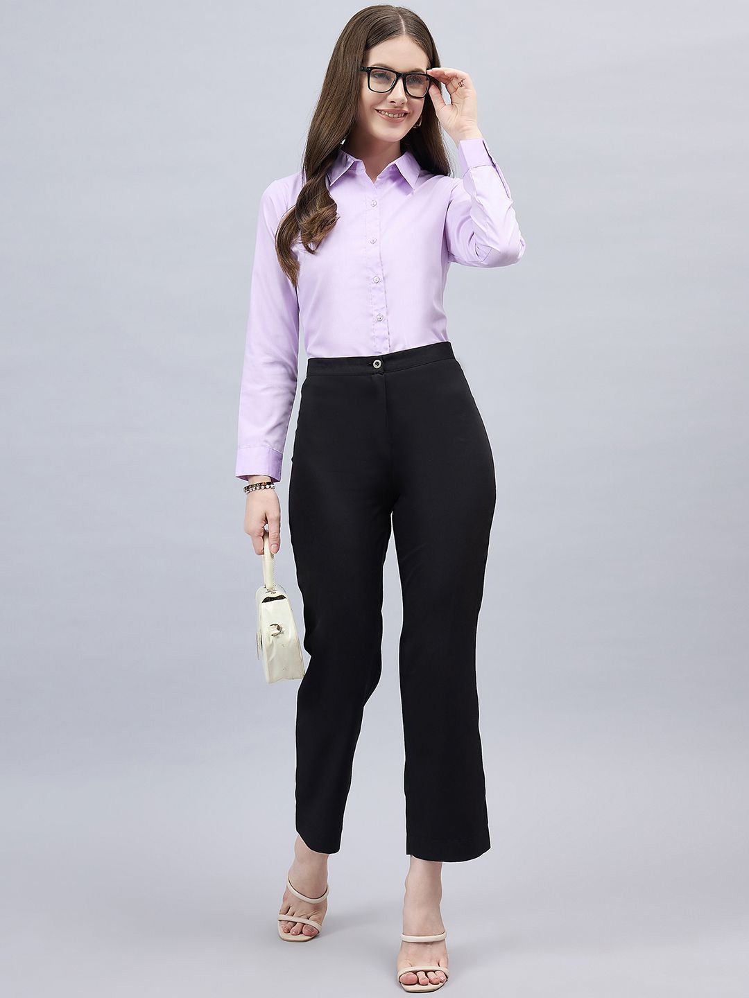 Style Quotient Women Smart Spread Collar Formal Shirt