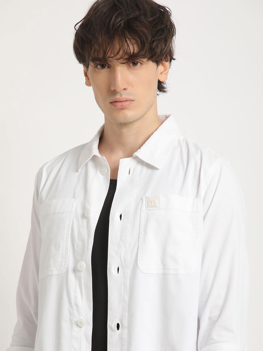 THE BEAR HOUSE Regular Fit Pure Cotton Overshirt