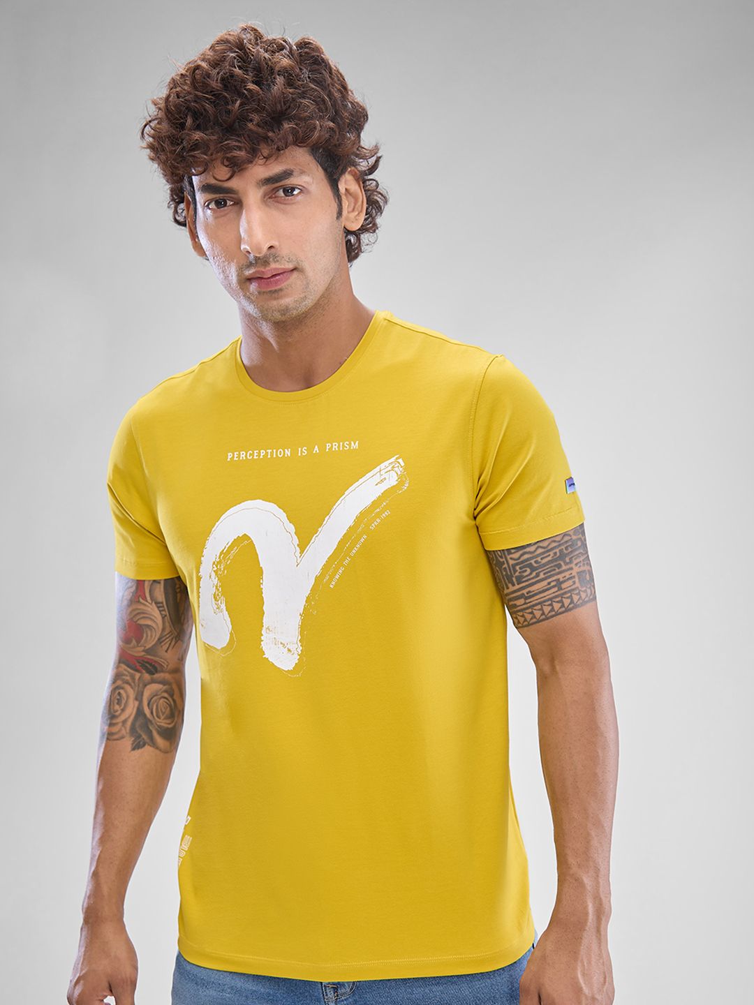 SPYKAR Men Typography Printed Slim Fit T-shirt