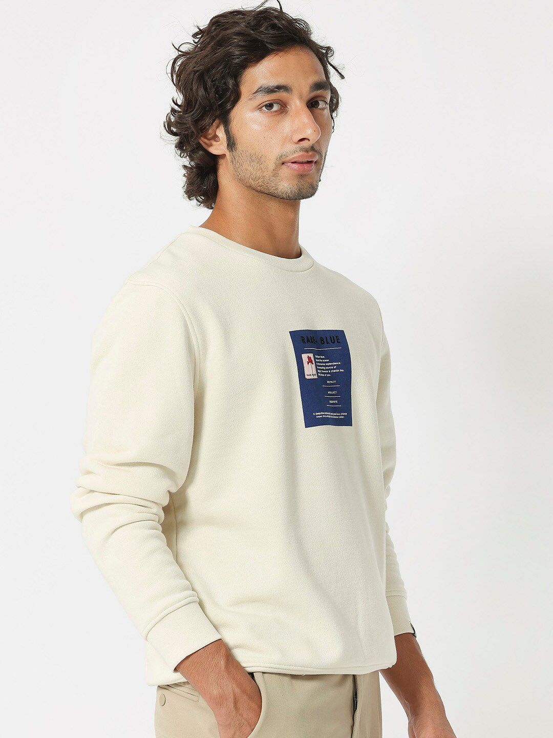 RARE RABBIT Men Rong Graphic Printed Sweatshirt