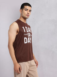 HRX by Hrithik Roshan Sleeveless Typography Printed Rapid-Dry Training T-shirt