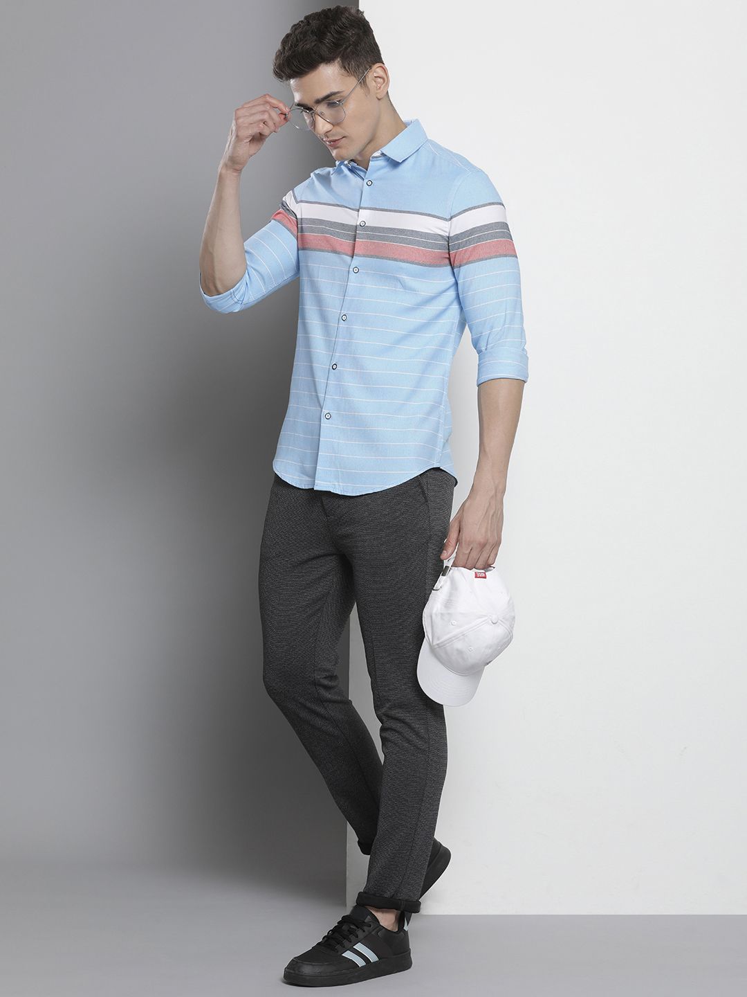 The Indian Garage Co Men Slim Fit Multi Stripes Opaque Casual Shirt