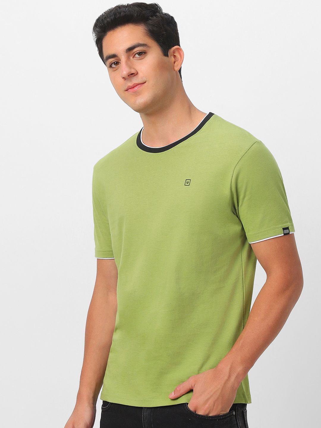 Urbano Fashion Round Neck Bio Finish Slim Fit Pure Cotton T-shirt