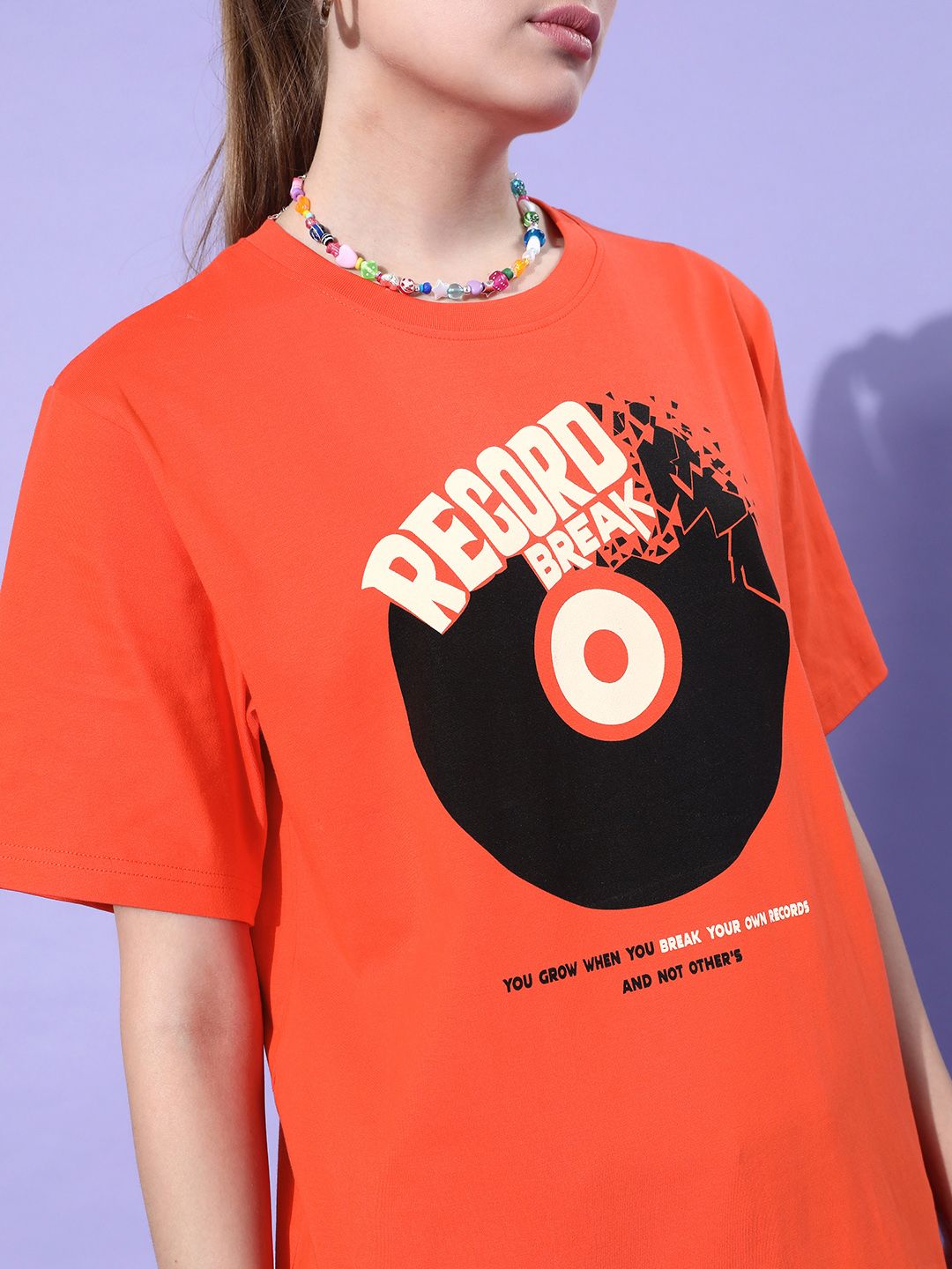Difference of Opinion Pure Cotton Printed Oversized T-shirt