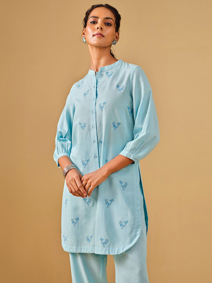 Global Desi Printed Shirt With Trousers
