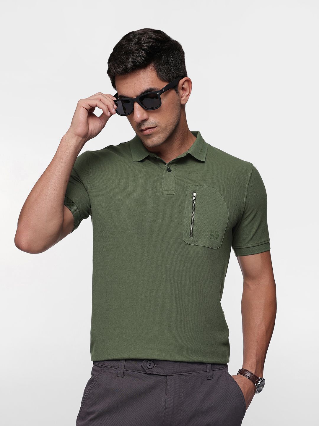 French Connection Polo Collar Pure Cotton T-shirt