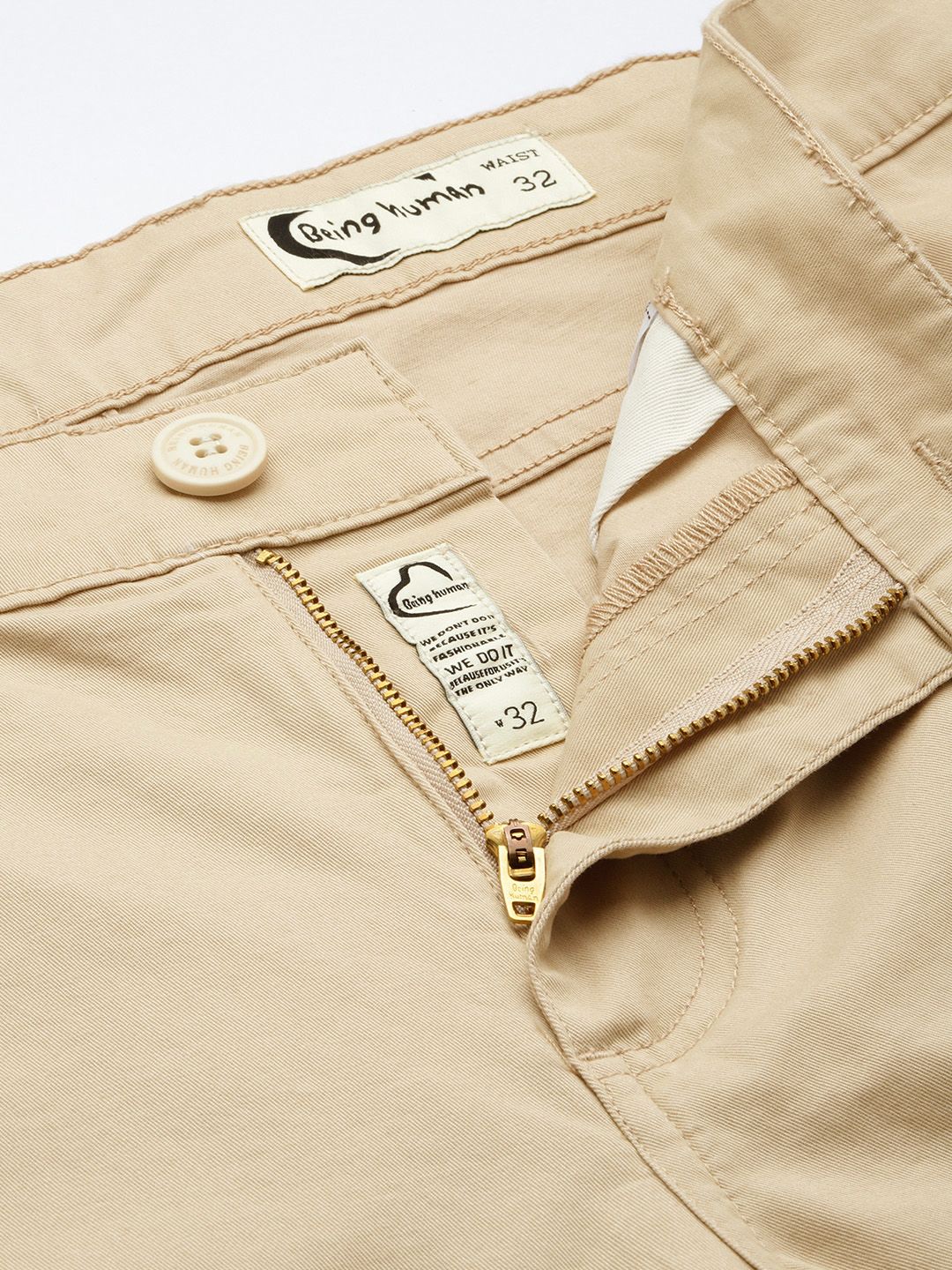 Being Human Men Slim Fit Cargos Trousers