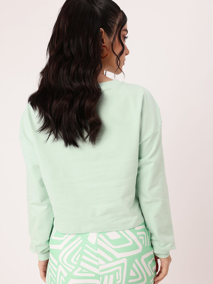 DressBerry Printed Cotton Terry Relaxed Fit Sweatshirts