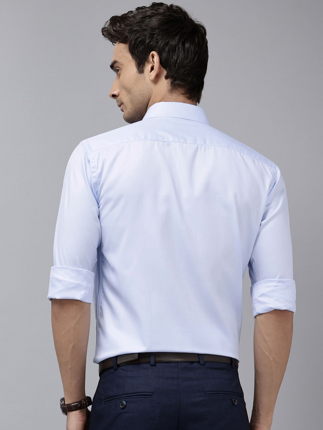 Park Avenue Slim Fit Geometric Self Designed Formal Shirt