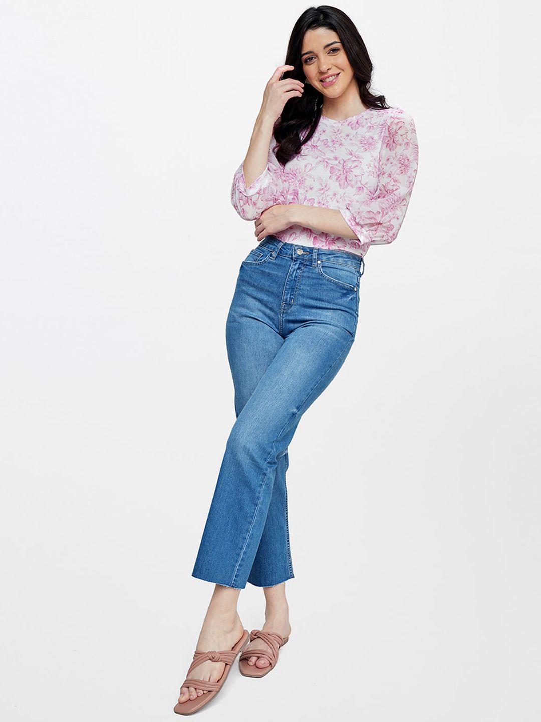 AND Women Straight Fit Heavy Fade Jeans