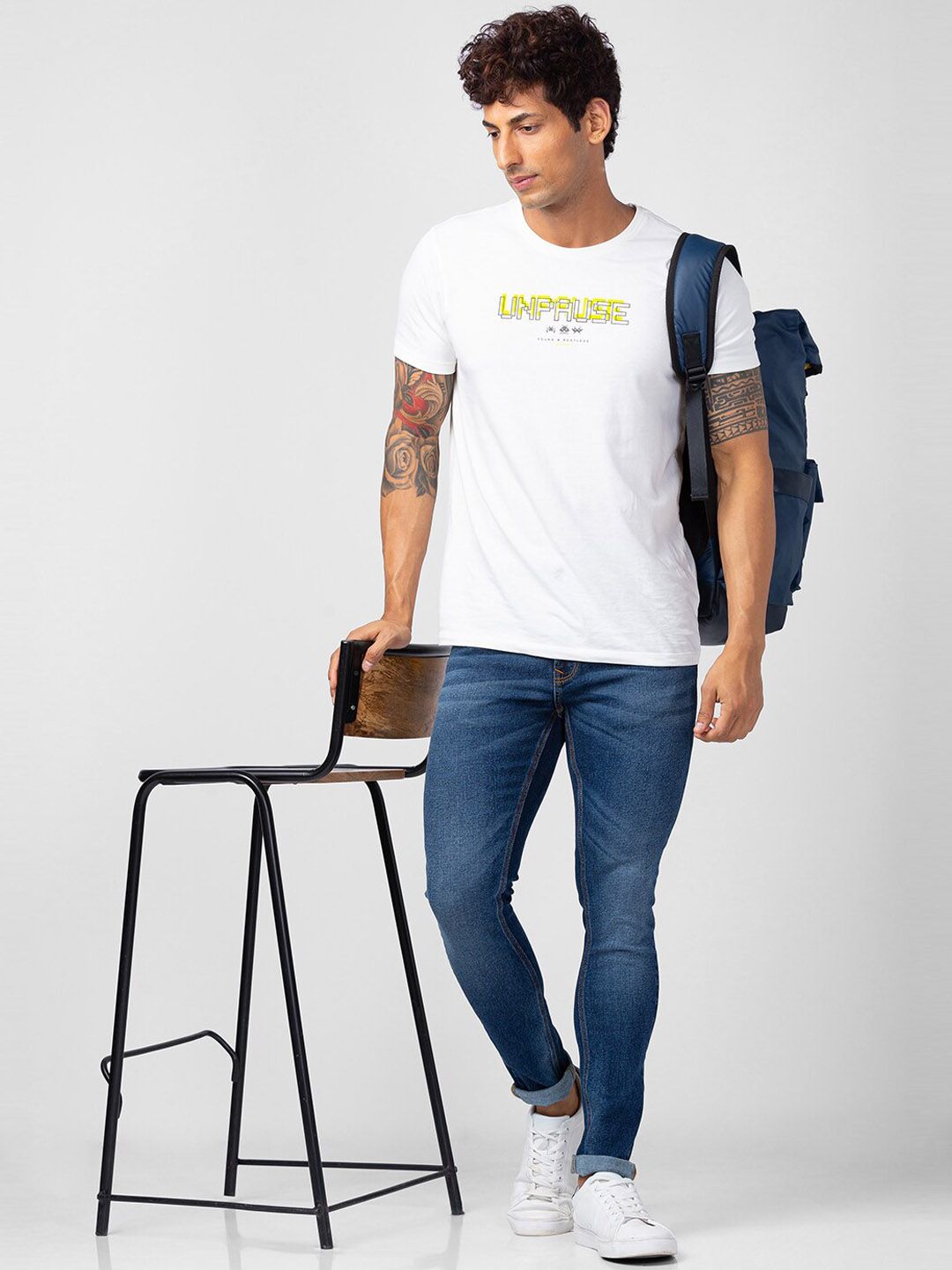 SPYKAR Men Super Skinny Fit Low-Rise Light Fade Cotton Jeans