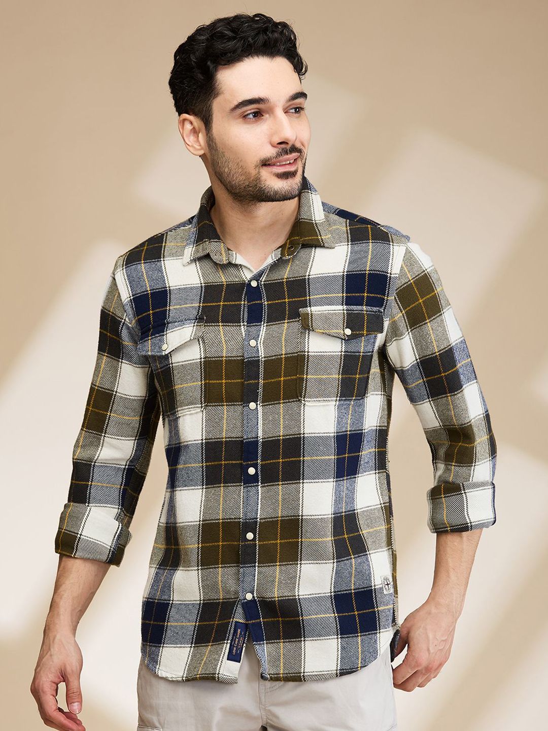 Being Human Men Slim Fit Tartan Checks Opaque Checked Casual Shirt