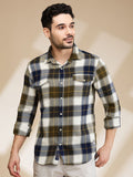 Being Human Men Slim Fit Tartan Checks Opaque Checked Casual Shirt