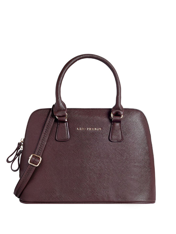 Lino Perros Coffee Brown Solid Handheld Bag