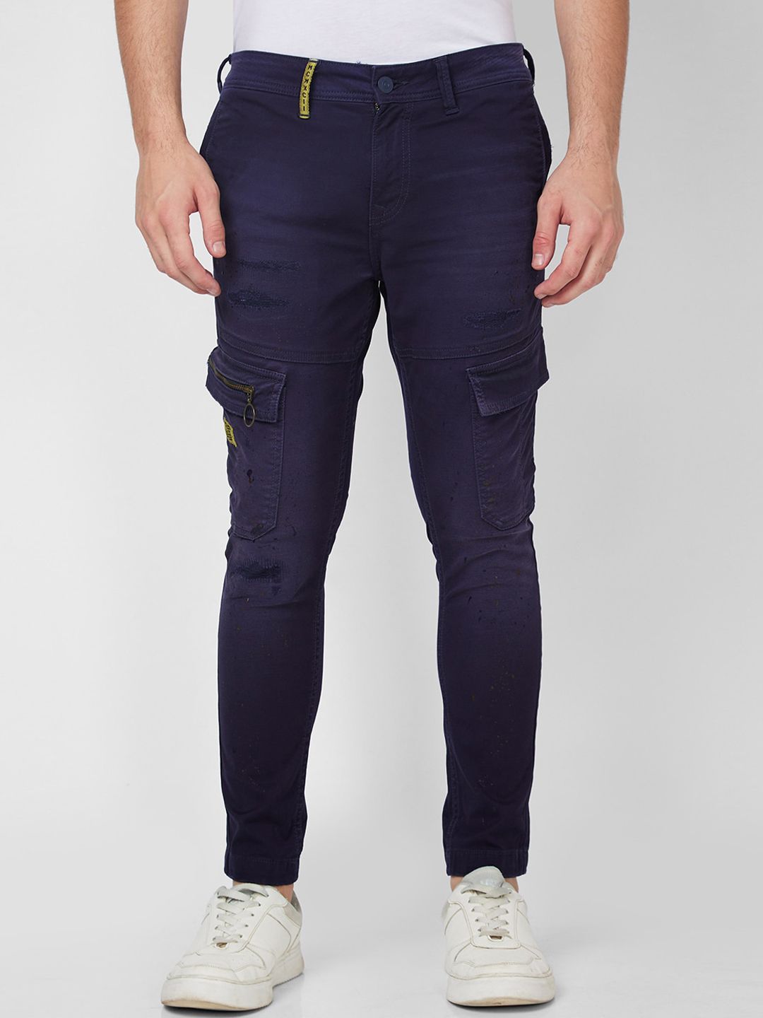 SPYKAR Men Trooper Low Distress Light Fade Stretchable Jeans