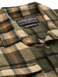 The Indian Garage Co Pure Cotton Checked Casual Shirt