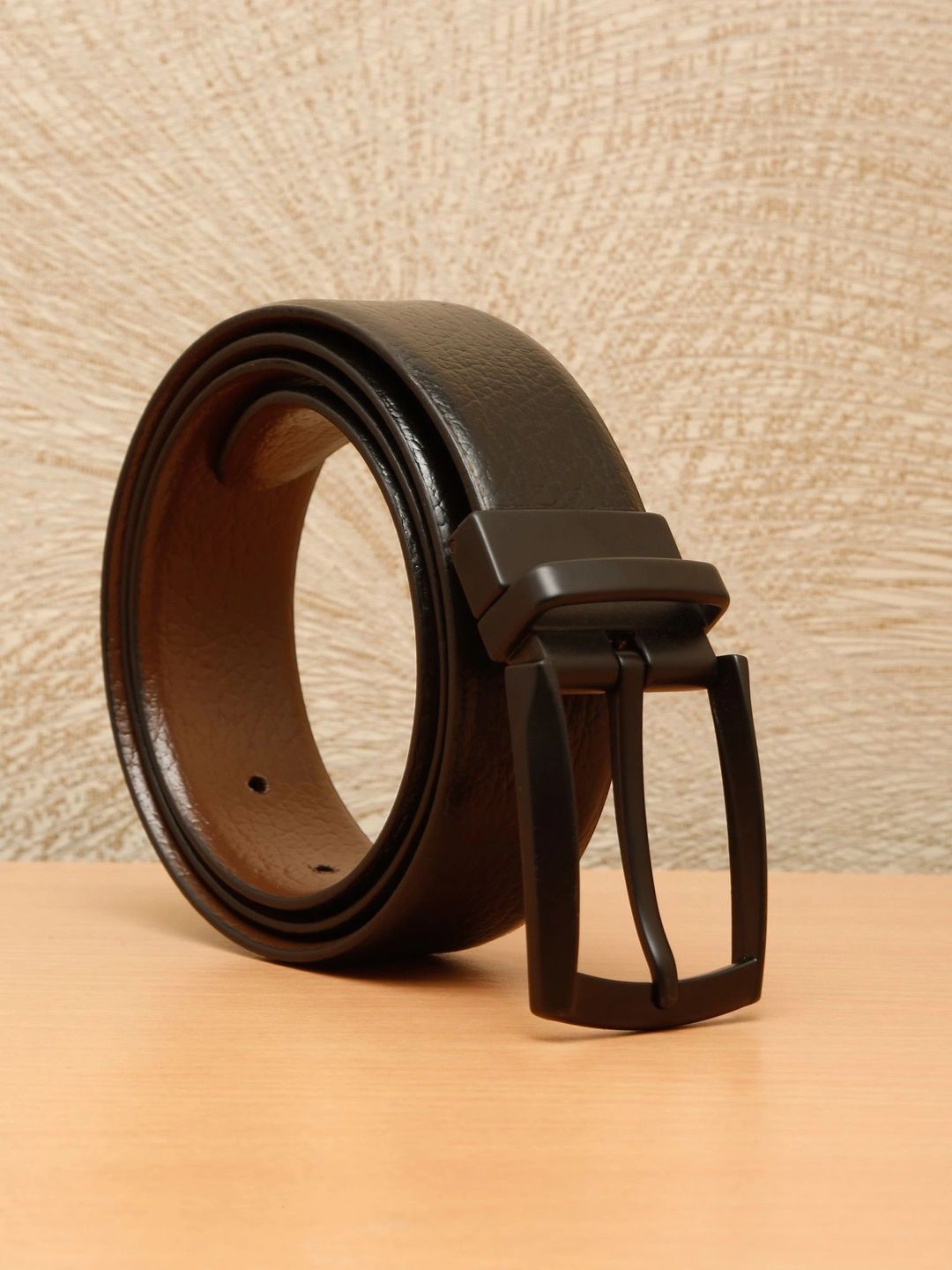 Teakwood Leathers Men Textured Leather Reversible Formal Belt