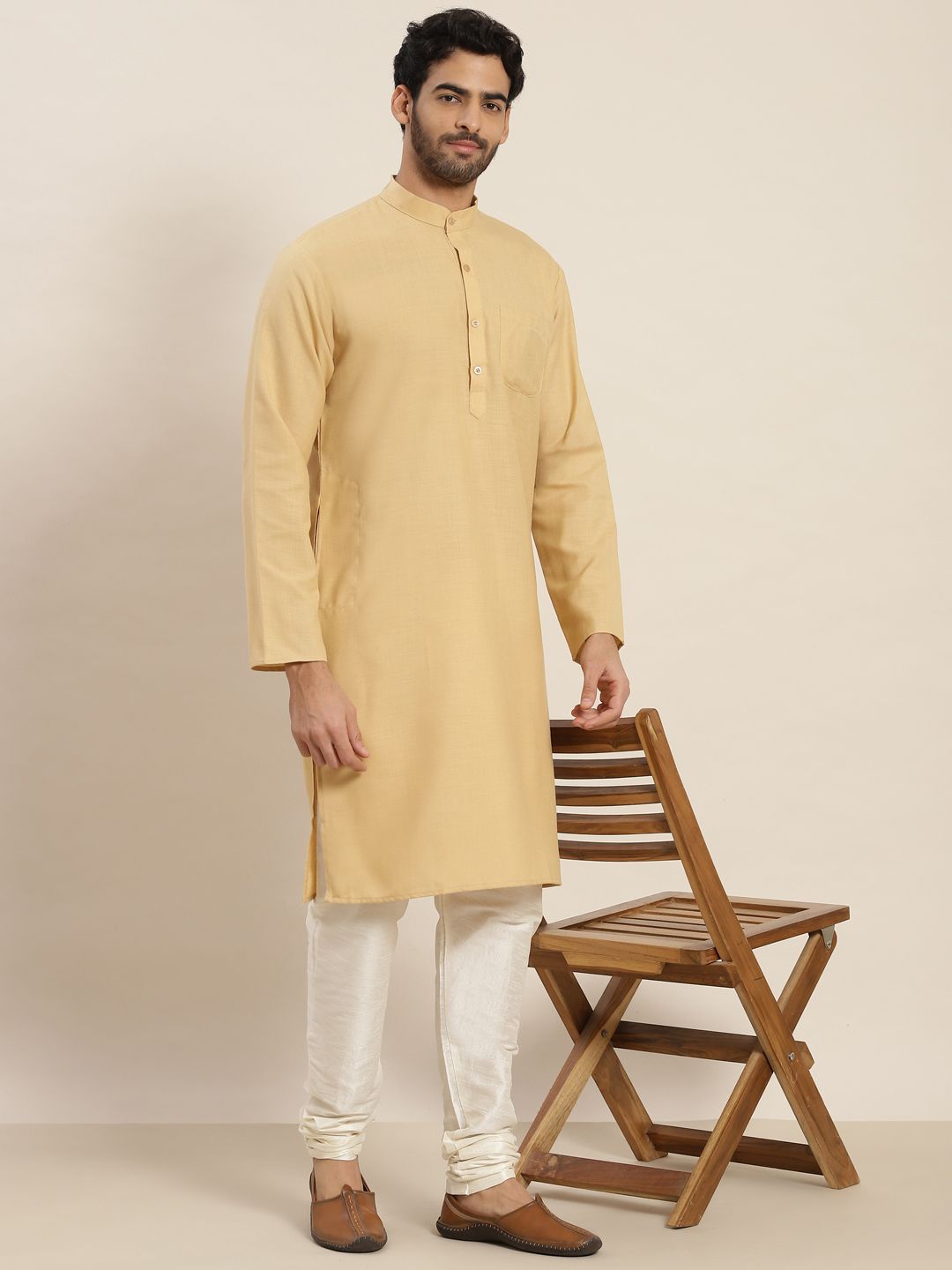 SOJANYA Men Beige Kurta