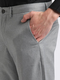 THE BEAR HOUSE Men Solid Tapered Fit Mid-Rise Formal Trousers
