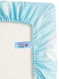 Myntra Elegant Homes Blue & Pink 400 TC King Bedsheet with 2 Pillow Covers