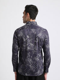THE BEAR HOUSE Floral Printed Slim Fit Pure Cotton Casual Shirt