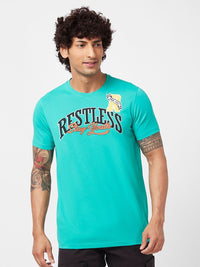 SPYKAR Typography Printed Slim Fit Cotton Casual T-Shirt