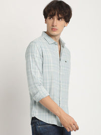 THE BEAR HOUSE Men's Checkered Slim Fit Casual Shirt