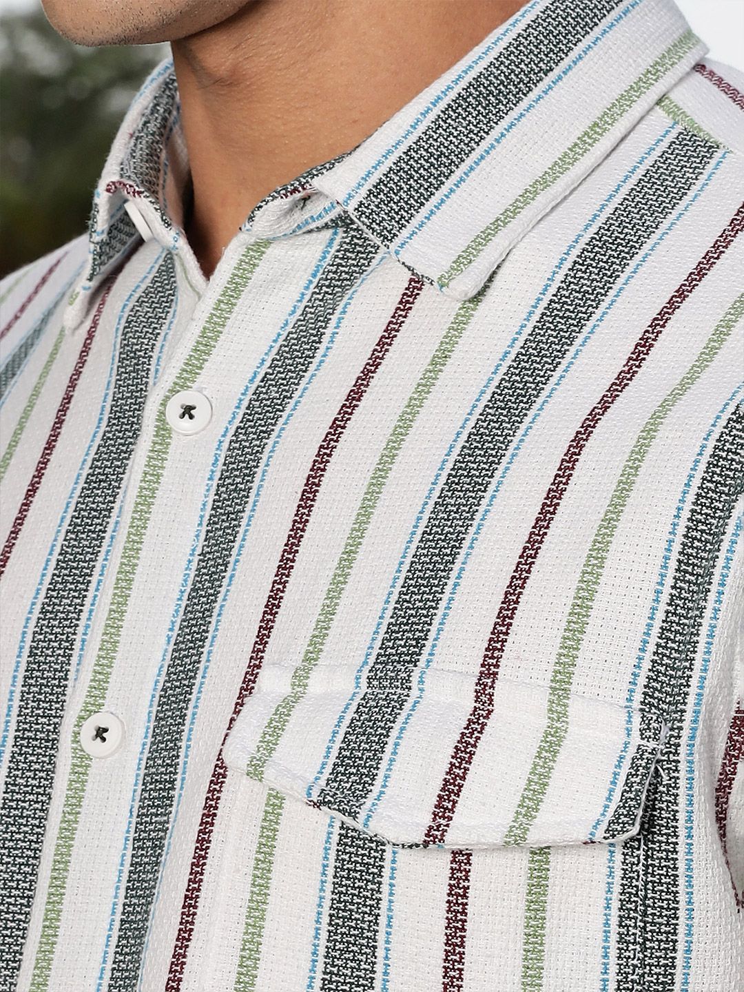 Thomas Scott Men Smart Slim Fit Opaque Striped Casual Shirt