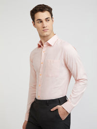 Raymond Pure Cotton Self Design Slim Fit Textured Formal Shirt