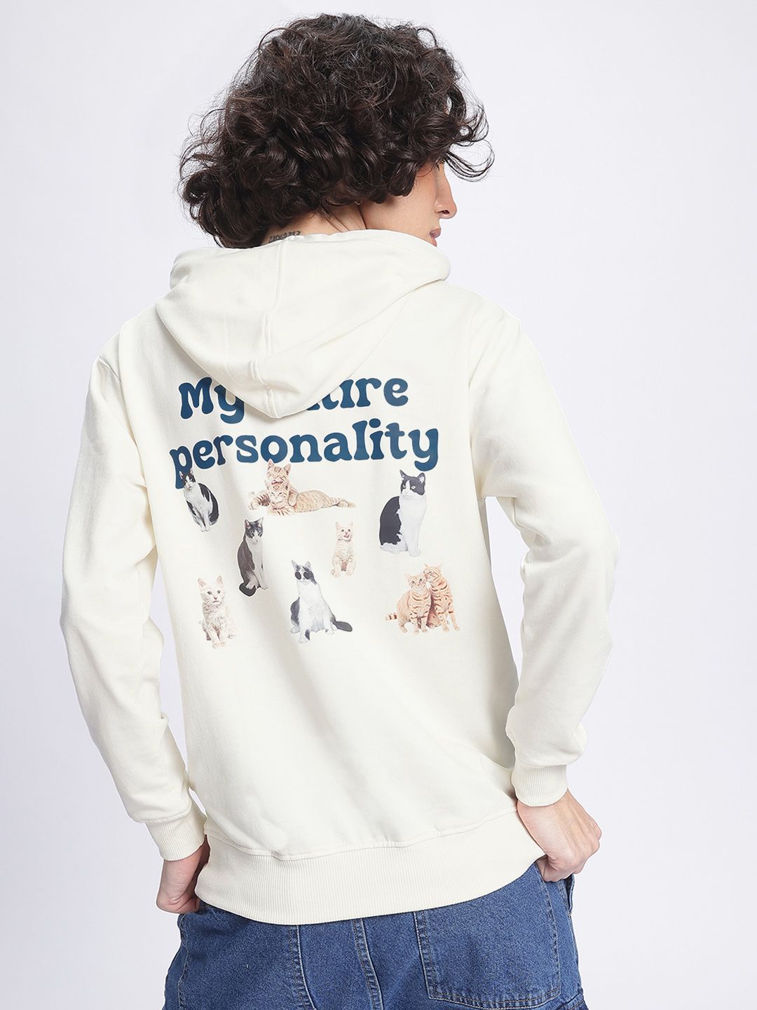 DressBerry Typography Printed Hooded Sweatshirt
