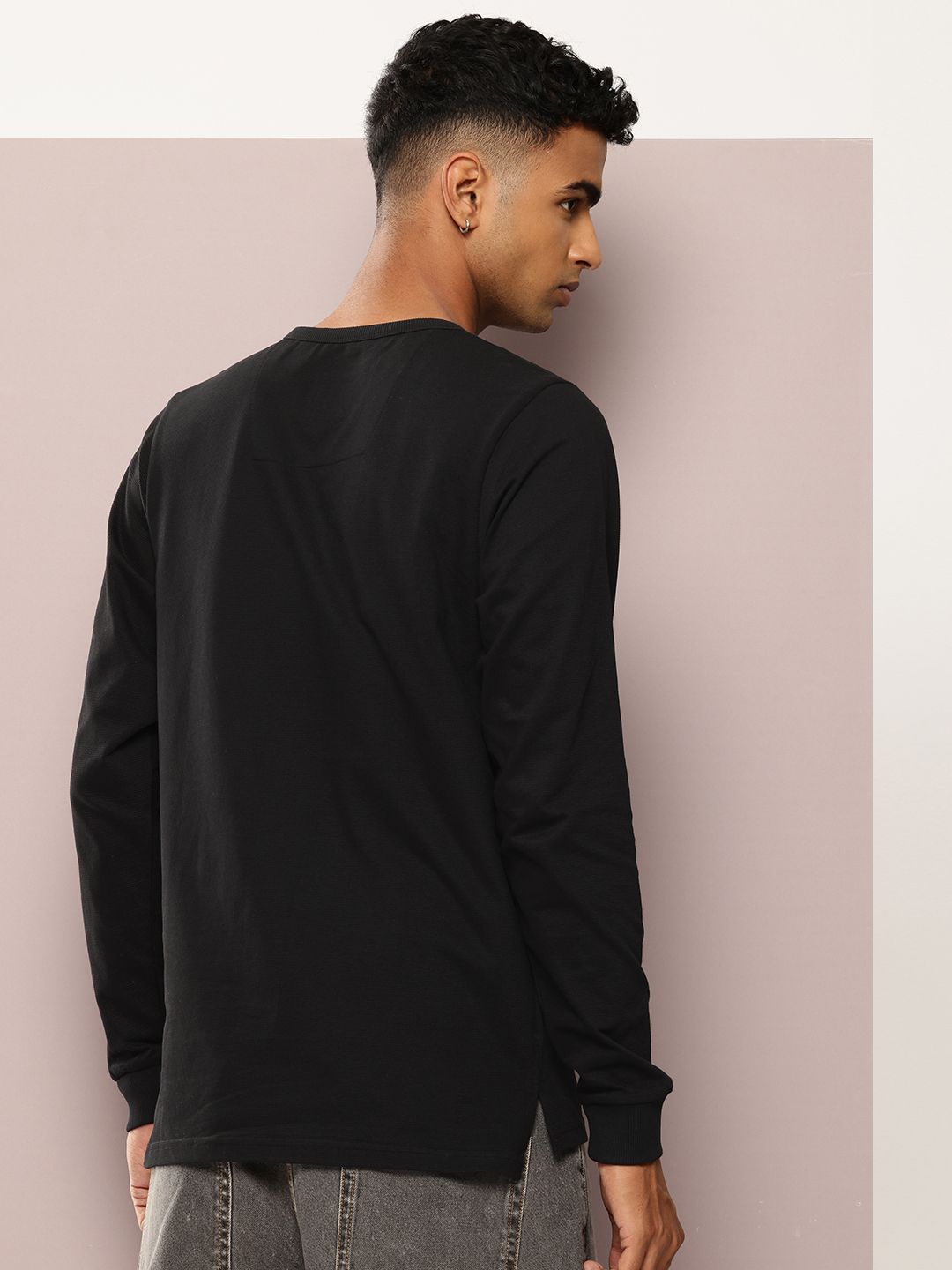 DILLINGER Men Henley Neck T-shirt