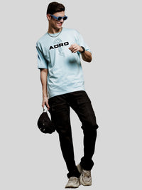 ADRO Men Graphic Printed Drop-Shoulder Sleeves Cotton Oversized T-shirt