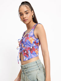 DressBerry Floral Frenzy Corset Crop Top