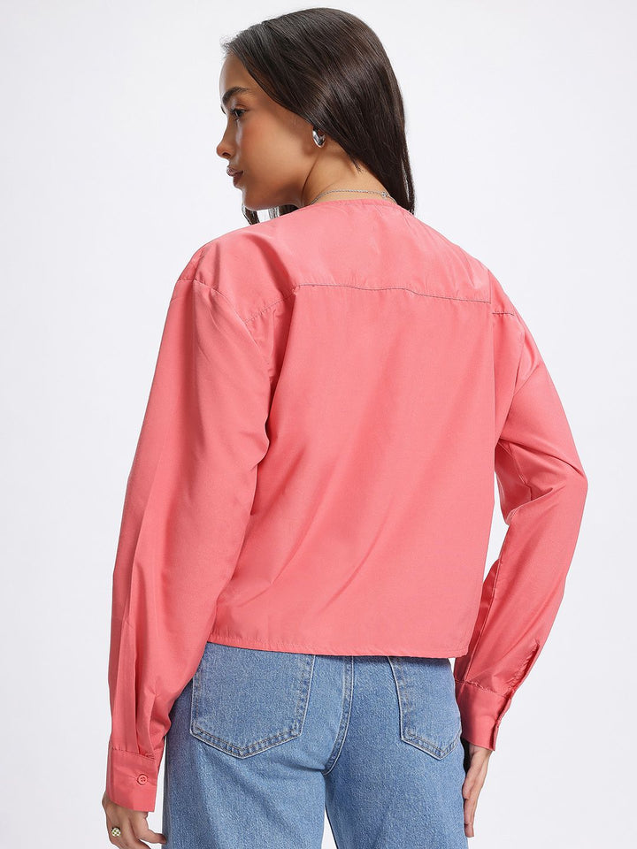 DressBerry Twist Pleat Front Knot Top